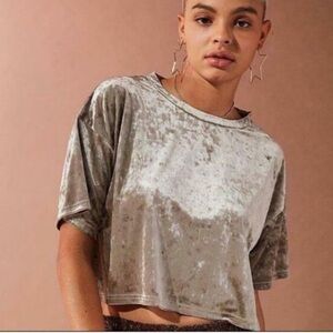 Urban Outfitters velvet boxy crop top . Size S . Very good condition
